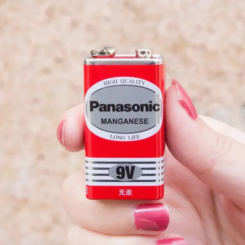 Panasonic 9V 6F22 Alkaline Battery for Alarm Wireless Microphone Mercury Free Long working life