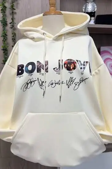 Bon Jovi hoodies Oversized Unisex New Model personality Clothes sweatshirt Sports Crew Neck for Men Women Breathable Couples top
