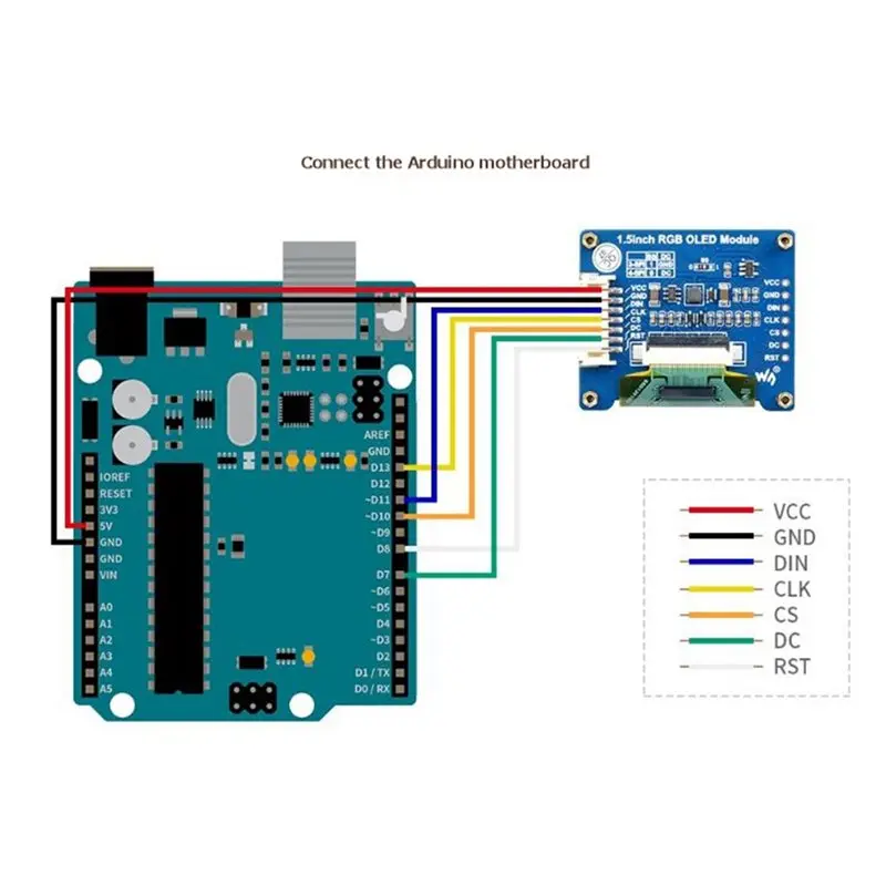 A52T SSD1351 1.5-Inch RGB OLED Module 128X128 Resolution 65K Colors Display Expansion Board For Raspberry Pi 4B& Jetson Nano - view 6