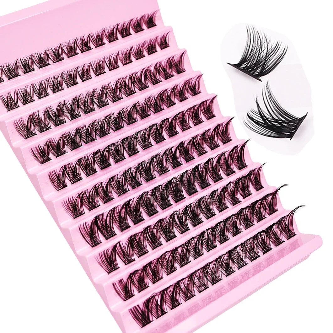 120pcs Eyelash Extension Kit  D Curl Extension Kit with Eyelash Adhesive and Sealant Curler and Eyelash Applicator