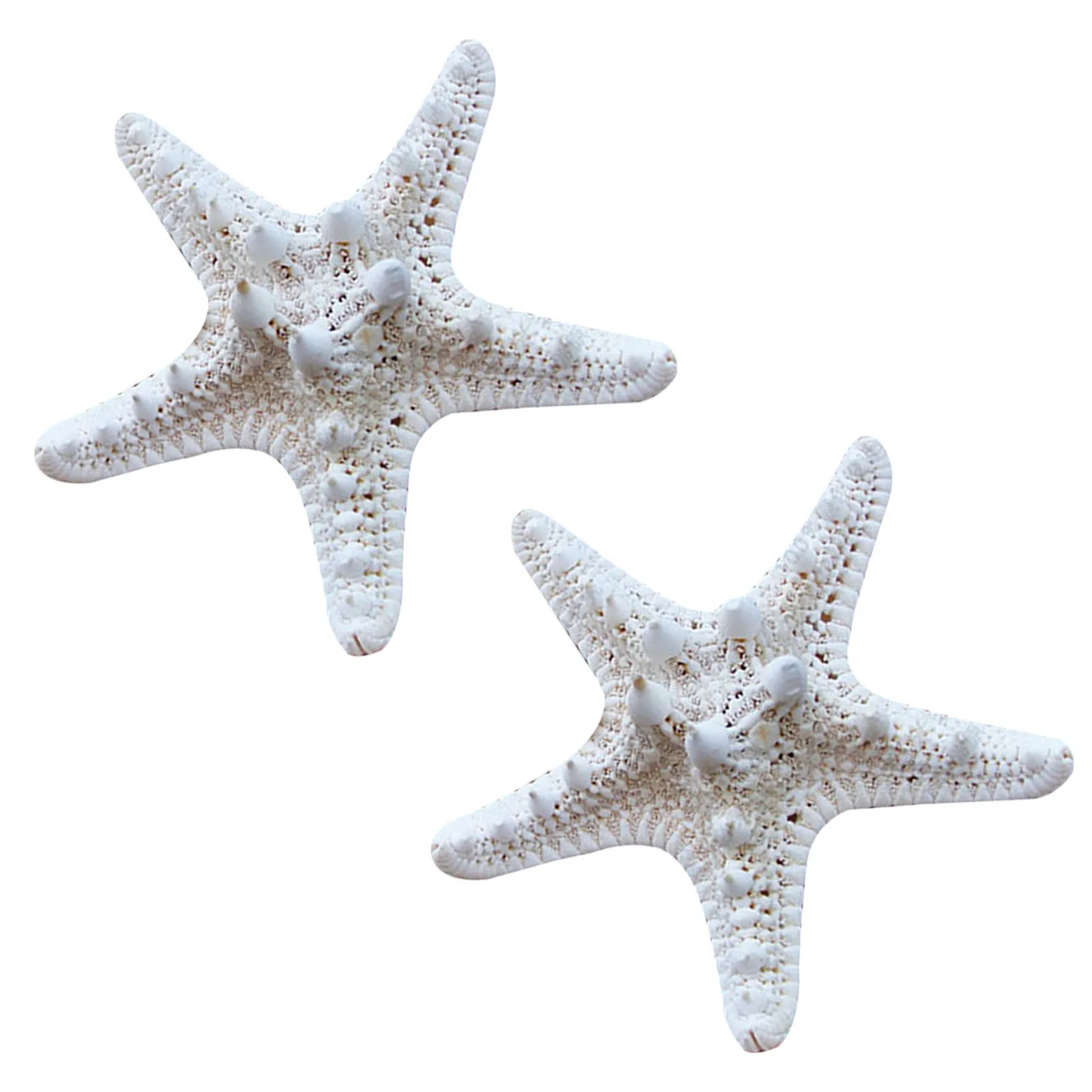 2Pcs Sea Star Ornaments Natural Ocean Theme Decorations Wedding Home Party Craft Scatter Photo Props Coastal Room Decor