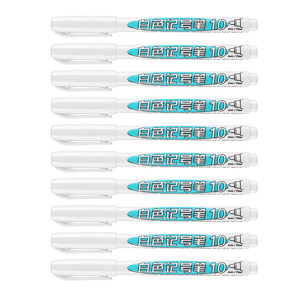 

10pcs Paint Markers Premium Quick-Dry Multi-Surface Drawing Pens For Paper Cloth Glass Ceramic Portable Craft Tool