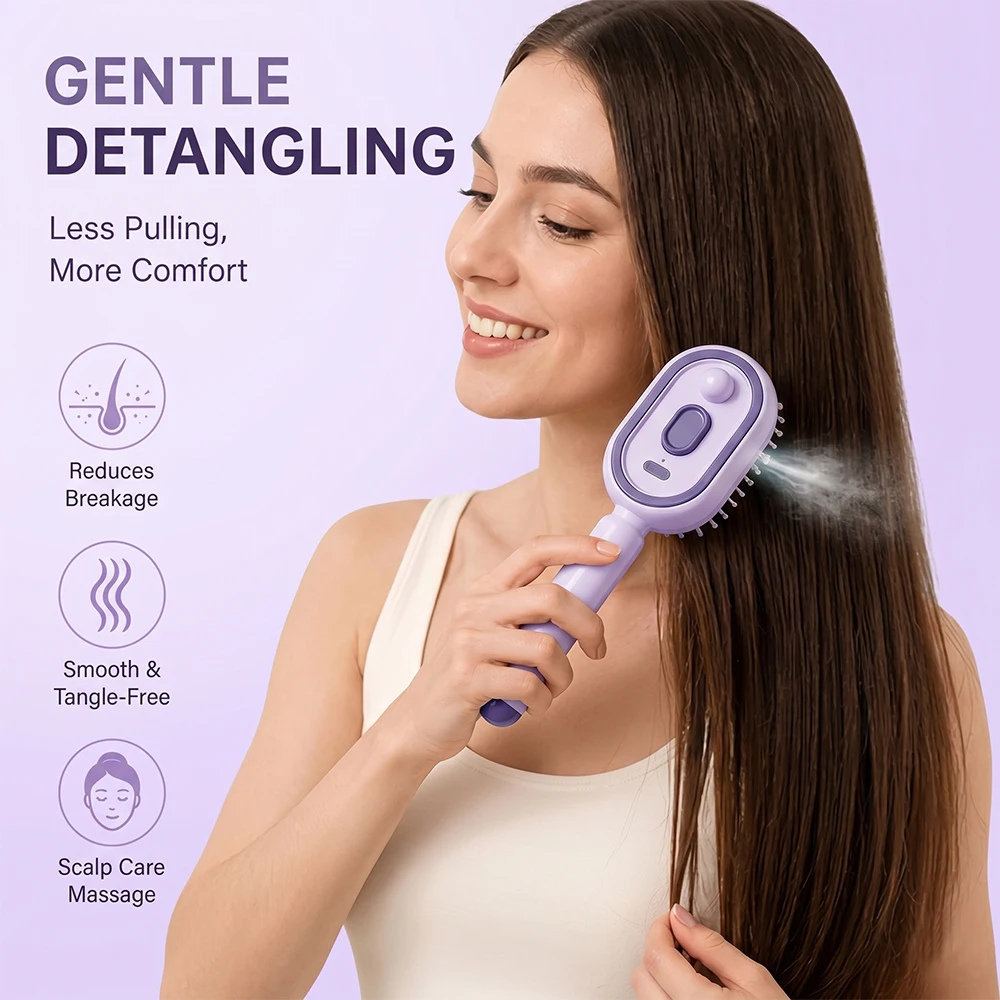Resoxy Electric Essential Oil Comb Scalp Massager 650nm Red Light Therapy One Key Control Liquid Dispenser Hair Growth Brush