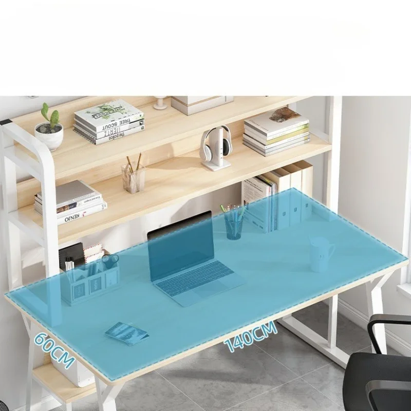 مكتب كمبيوتر، مكتب صغير، طاولة دراسة منزلية، غرفة نوم، مكتب كتابة للطلاب، رف كتب مرفق قابل للطي، مدمج لتوفير المساحة #2