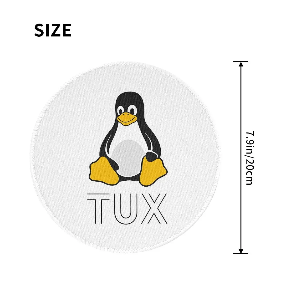 Tux Linux Round Mouse Pad Computer Keyboard Mouse Mat Gamer Laptop Desk Mat Office Table Mats