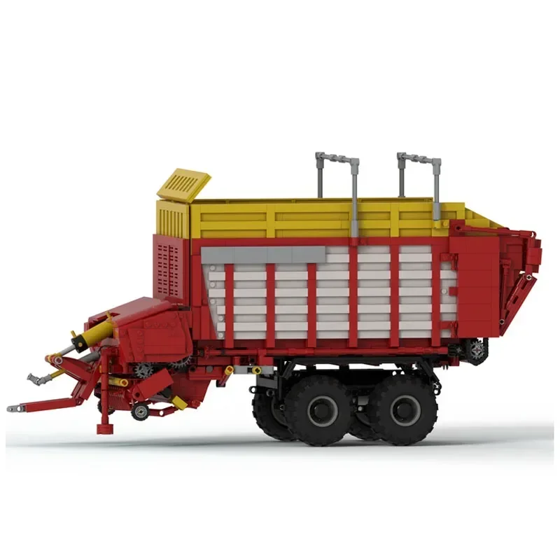 MOC-151615Silage and Harvest Transport Wagon 1:17 Assembly Stitching Building Block Model Kids Birthday Building Blocks Toy Gift