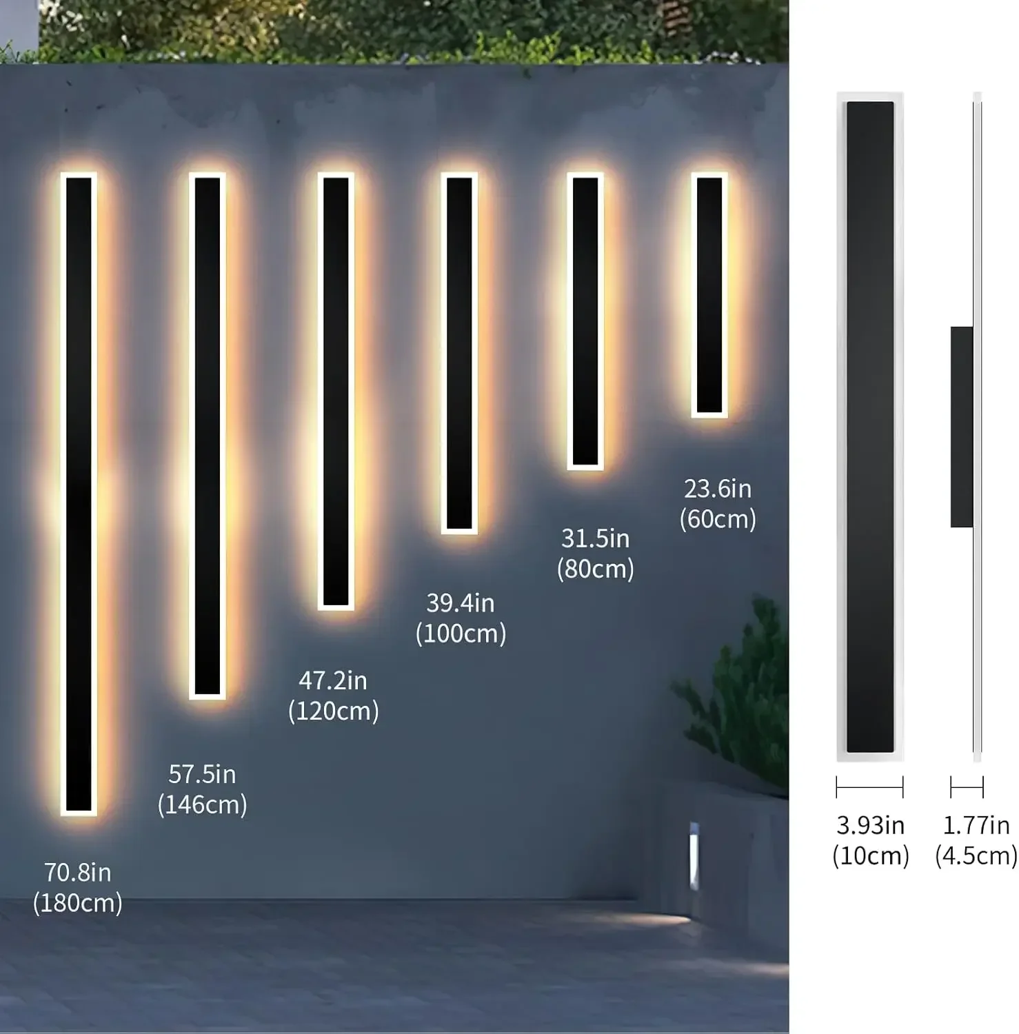 

Комплект из 2 диммируемых уличных настенных светильников 3000K-6000K с пультом ДУ, водонепроницаемые, для наружного освещения дома и гаража