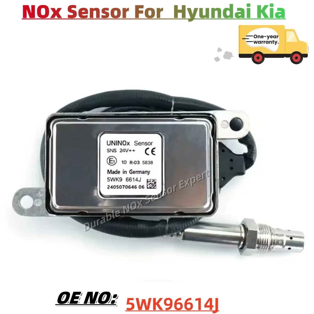 Truck NOX Nitrogen Oxide Sensor 5WK9‑6614J 5WK96614J 29650‑84700 For Hyundai Xcient Uninox System Diesel Exhaust Gas Sensor 24V