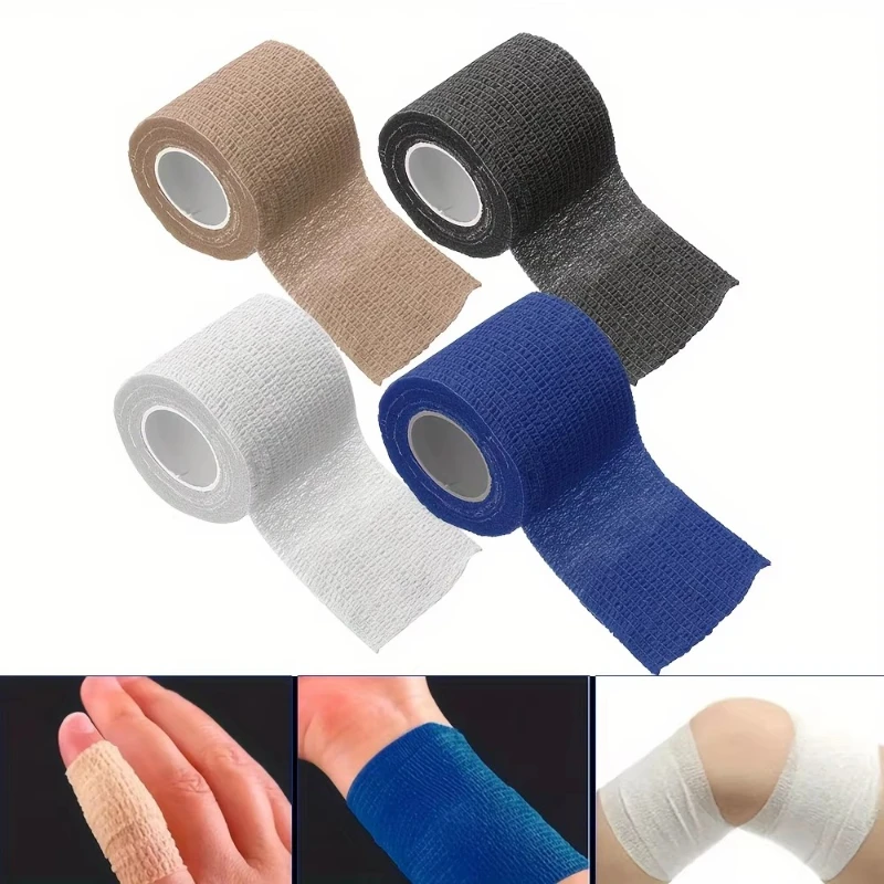 6roll Non Woven Elastic Self Adhesive Bandage Cohesive Bandage For Sports Fixing Finger Wrist Leg First Aid