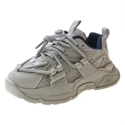 Baskets respirantes à semelle en caoutchouc pour enfants, chaussures de course non ald, chaussures de sport décontractées, maille, bébé, garçons, filles, mode, automne, nouveau, 2023