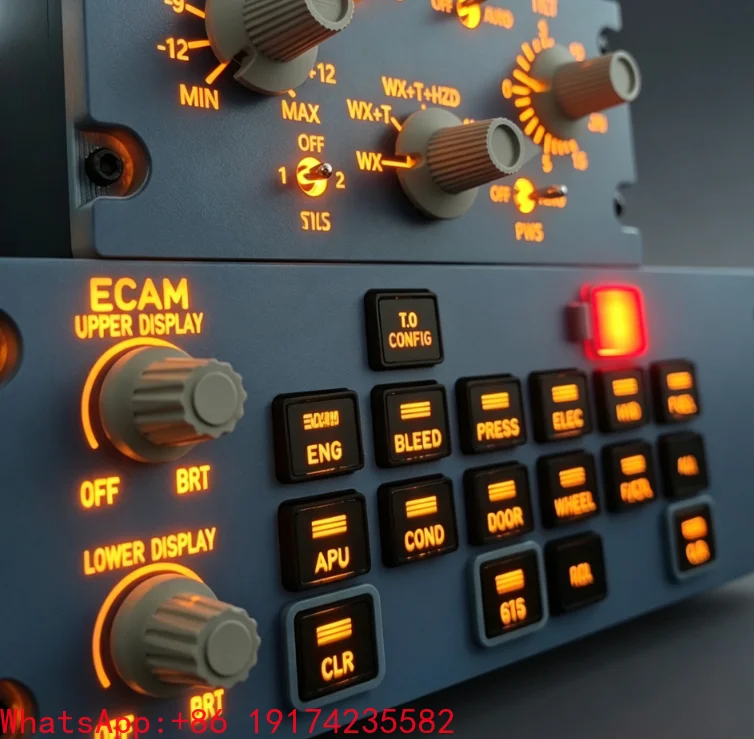 2nd Gen MCDU Panel Flight Simulator Accessory USB Data Link SIM Display For Airbus A320 Home Cockpit Simulation Setup