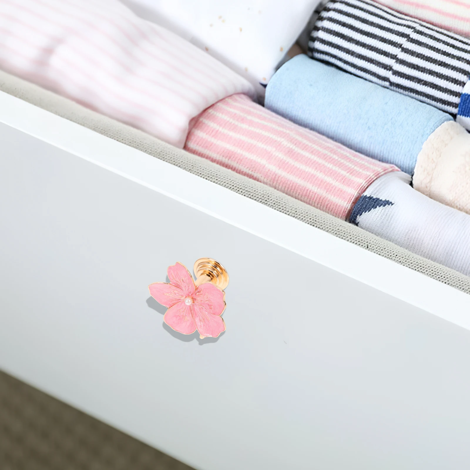 

Adorable Zinc Alloy Flower Drawer Knob Decorative Furniture Handle For Cabinet Cupboard Wardrobe Dresser Pull Handle Small Size