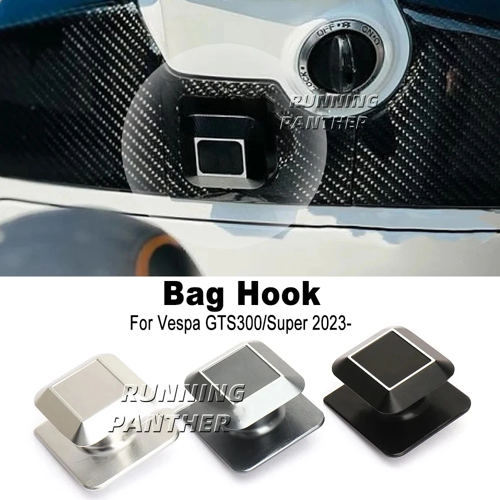 Motorcycle 3 Color Hook Anti-wear CNC Aluminum Hook Helmet Bag Universal For Vespa GTS 300 Super GTS300 gts300 SUPER 2023 2023