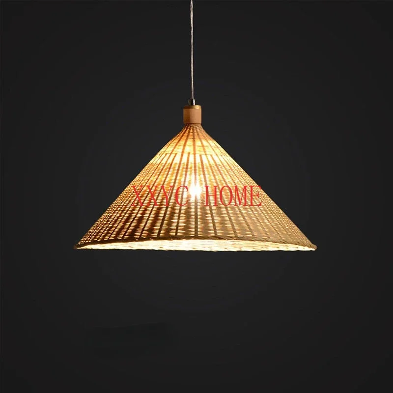 

New Chinese Style Bamboo Pendant Lights Traditional Hand-made Bamboo Hanging Lights Dining Room Restaurant Decor Suspension Lamp