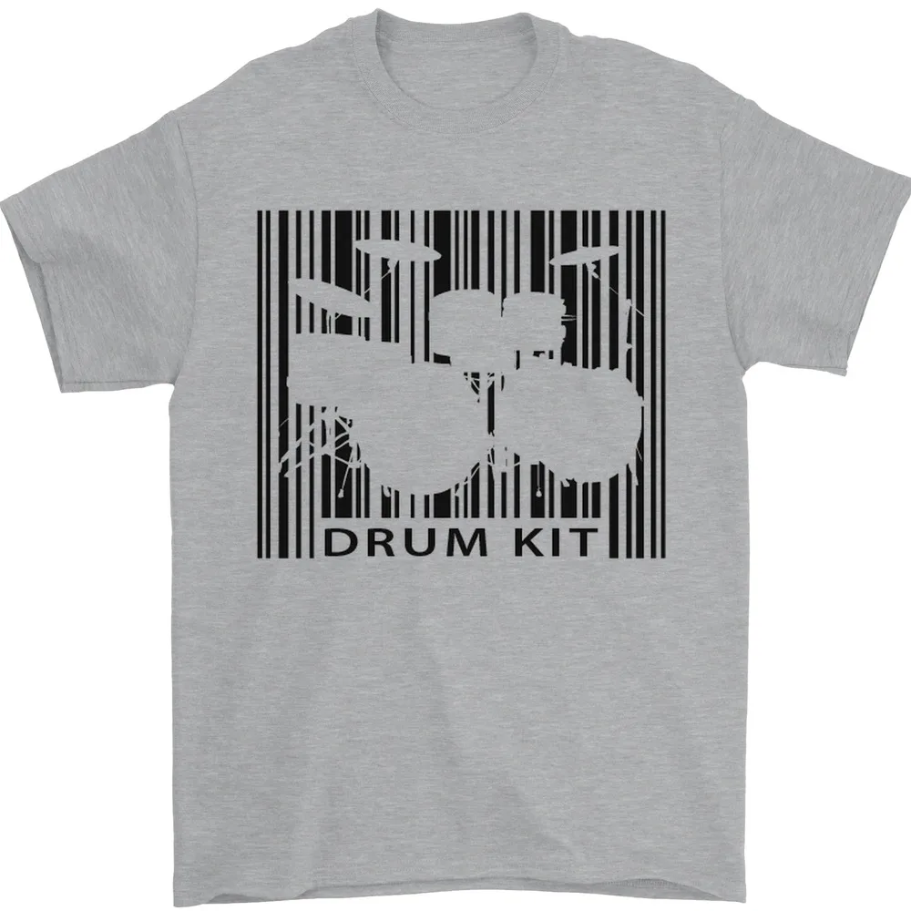 

Drum Kit Barcode Drummer Drumming Mens T-Shirt 100% Cotton Men's and women's T-shirts