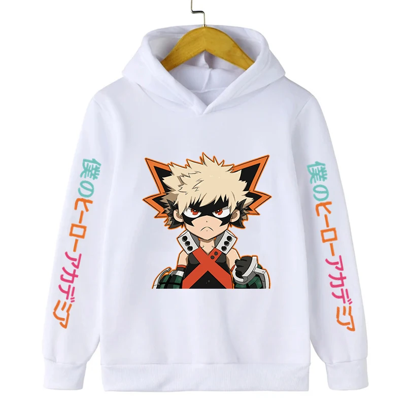 Spring Autumn Zip Up Sweatshirt My Hero Academia Bakugo Print Hoodie Children Clothes Kids Girl Boy Sweatshirt Zipper Hoody Tops