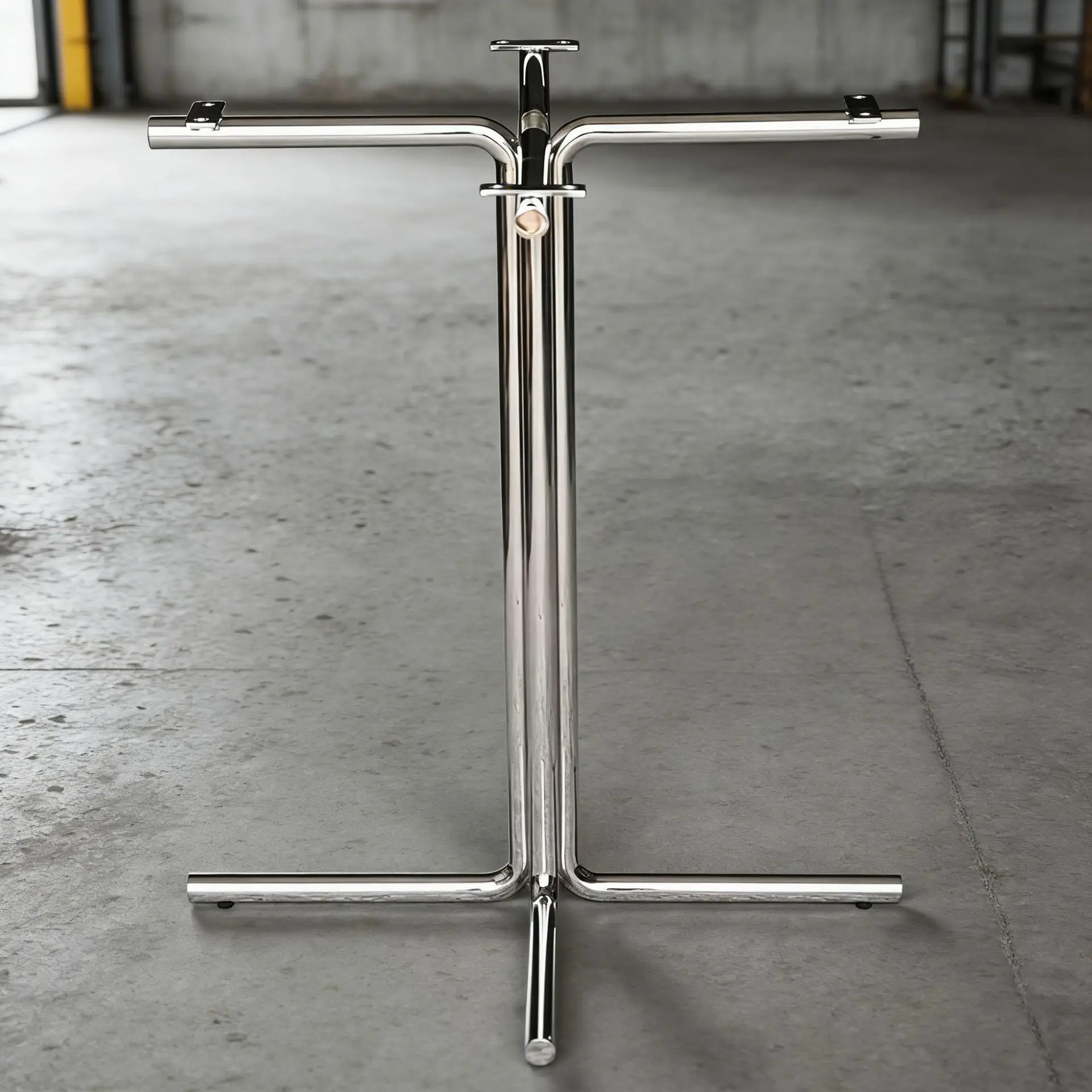 Stainless steel table tripod round bar table tea household floor support frame