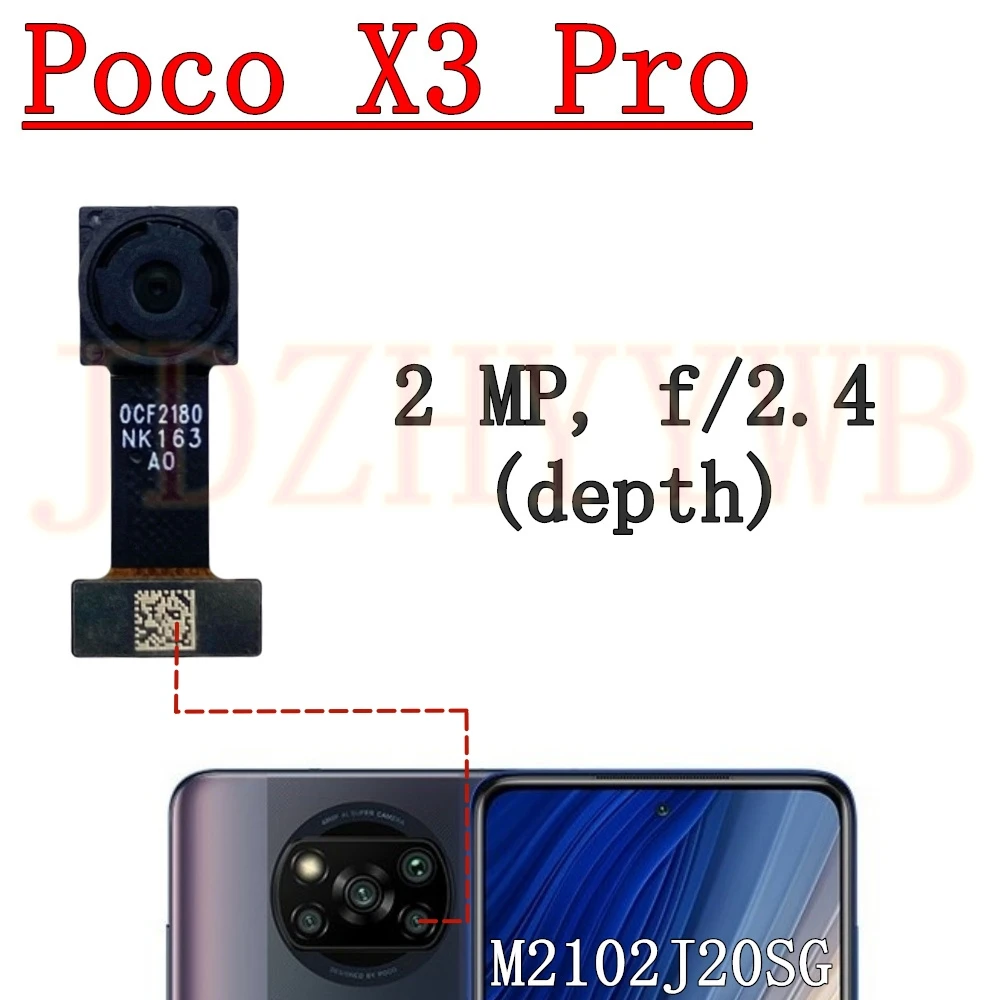 Rear Front Camera For Xiaomi Poco X3 Pro Selfie Wide Ultrawide Main Back Camera Module Replacement Poco X3pro