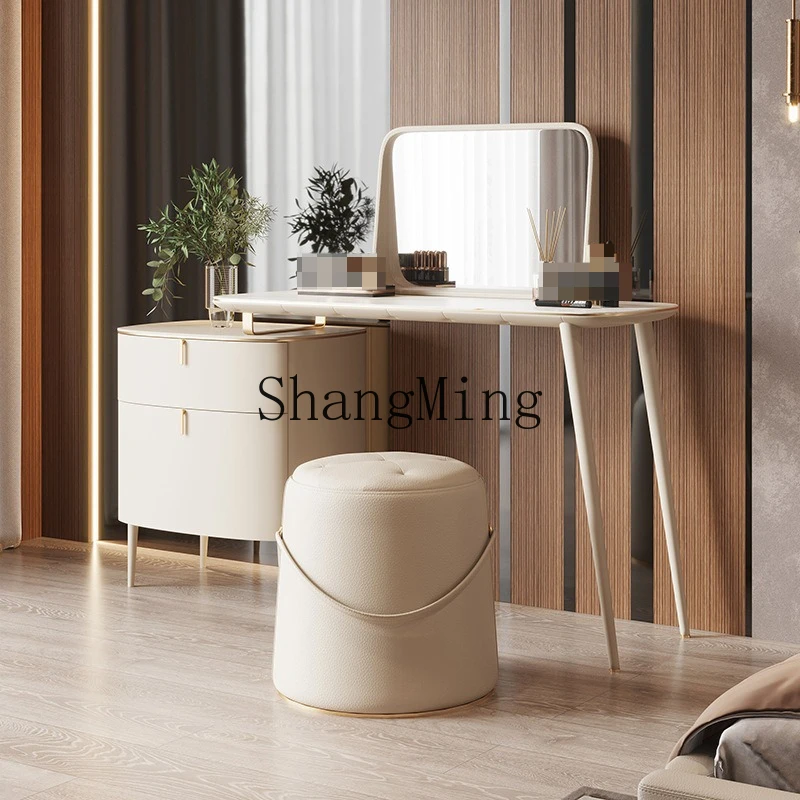 

ZYY simple and e****mical dresser cream style bedroom multi-functional dressing table with mirror