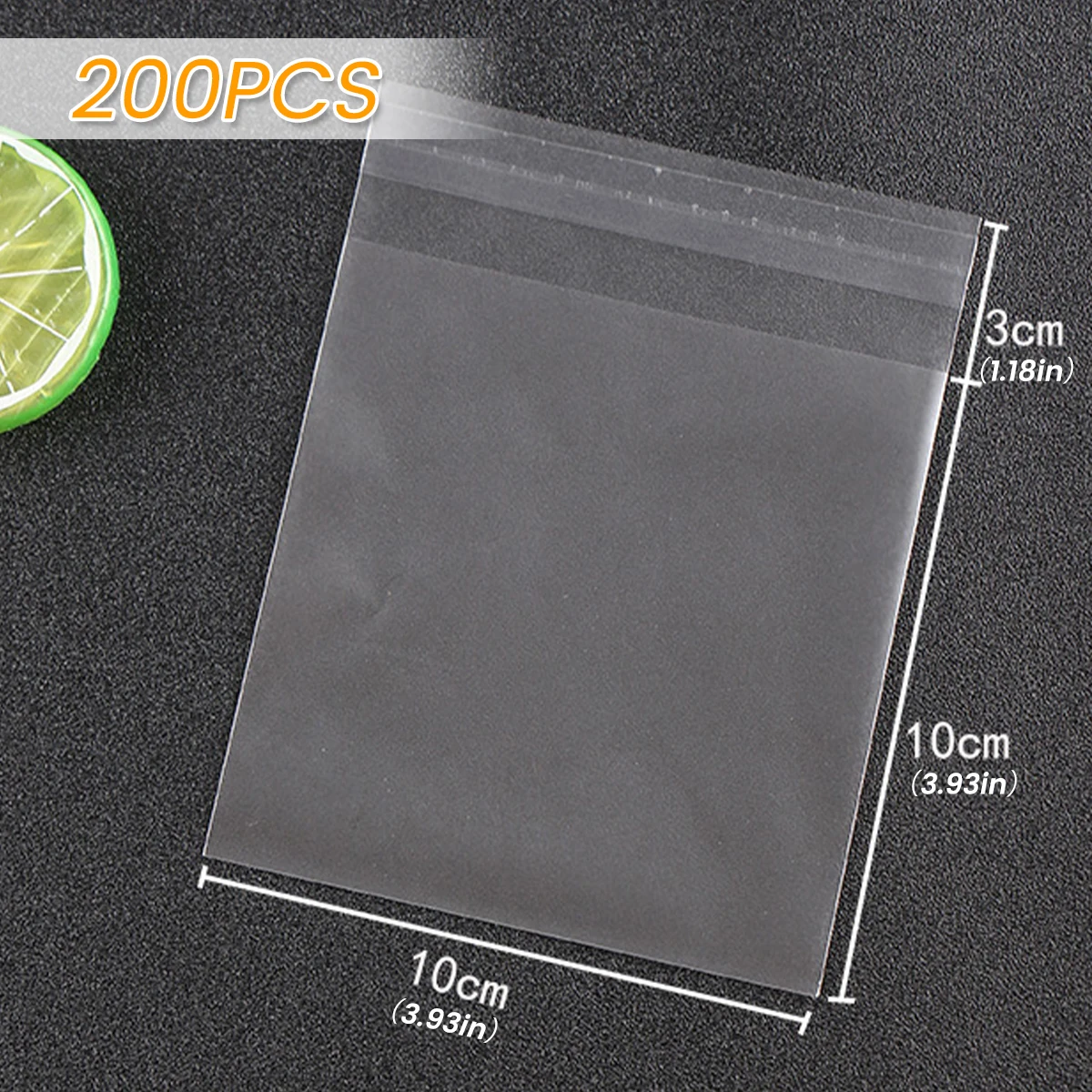 200Pcs Candy Treat Bags Clear Cookie Bags Resealable Cellophane Bags Cookie Packaging Bags Self Adhesive Sealing Treat Bags