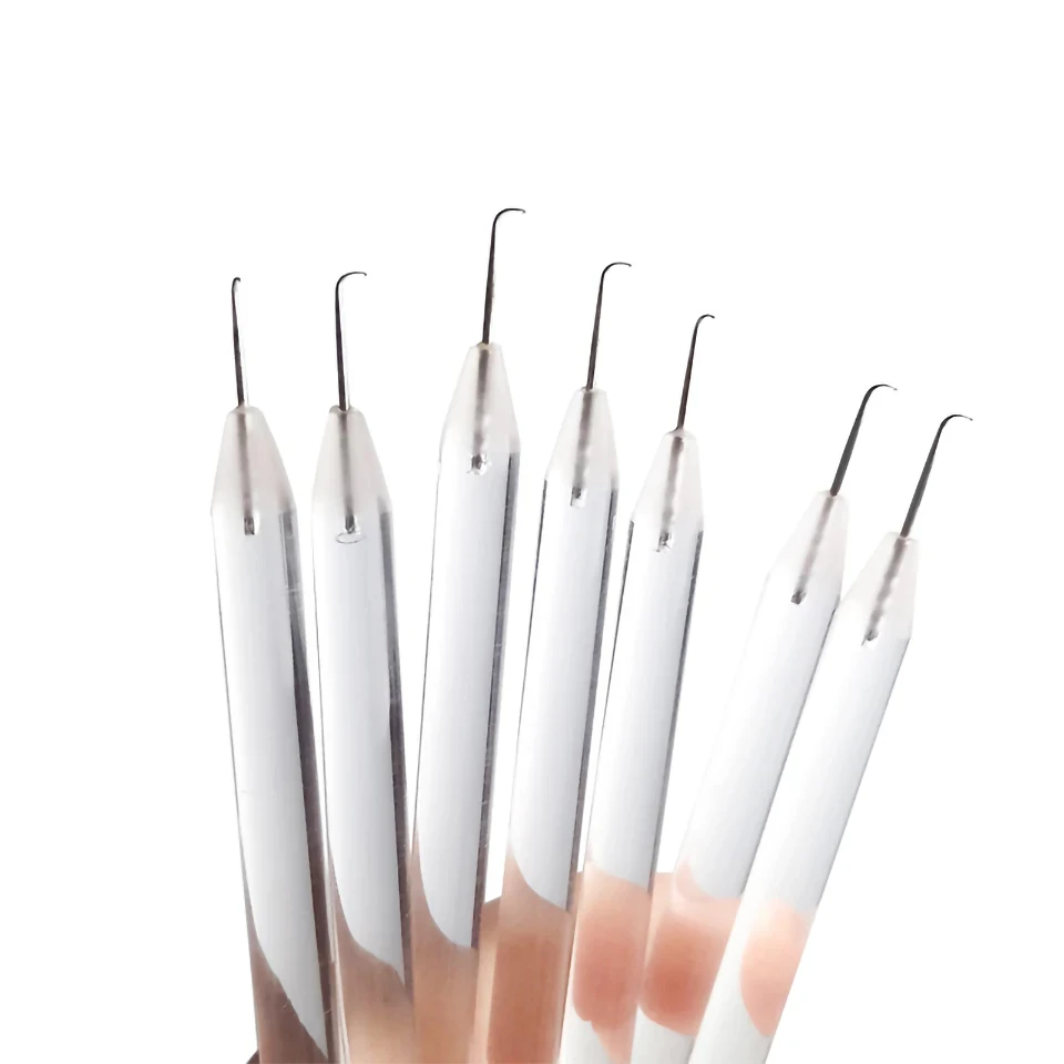 3pcs Stainless Steel Crochet Hook Set Ventilating Transparent acrylic Crystal Needles Hook For Lace Front Wigs Hook Wig