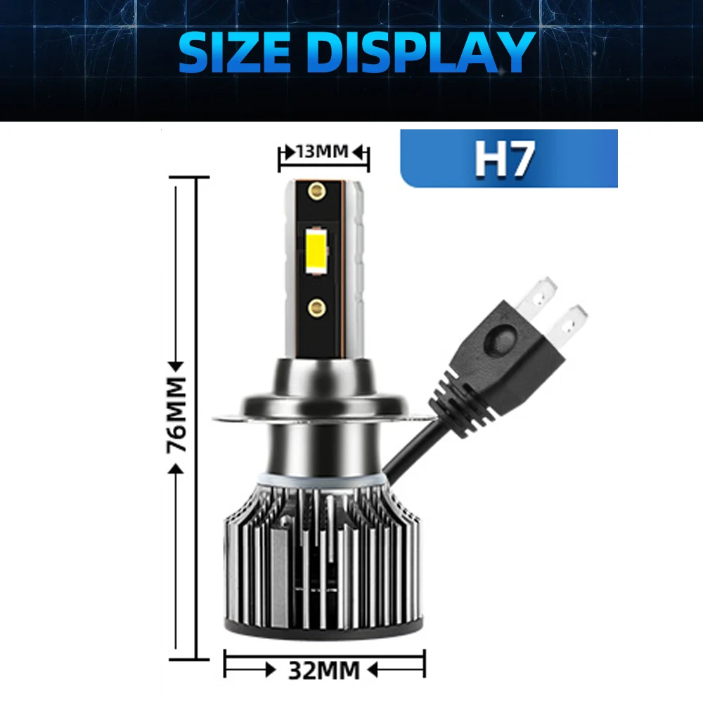 Brightness H7 LED Motorcycle Headlight Bulbs 12V Moto Lamp 15000LM 100W Luces For Suzuki UH 200 (CD1111) - Roller 2008 2009 2010