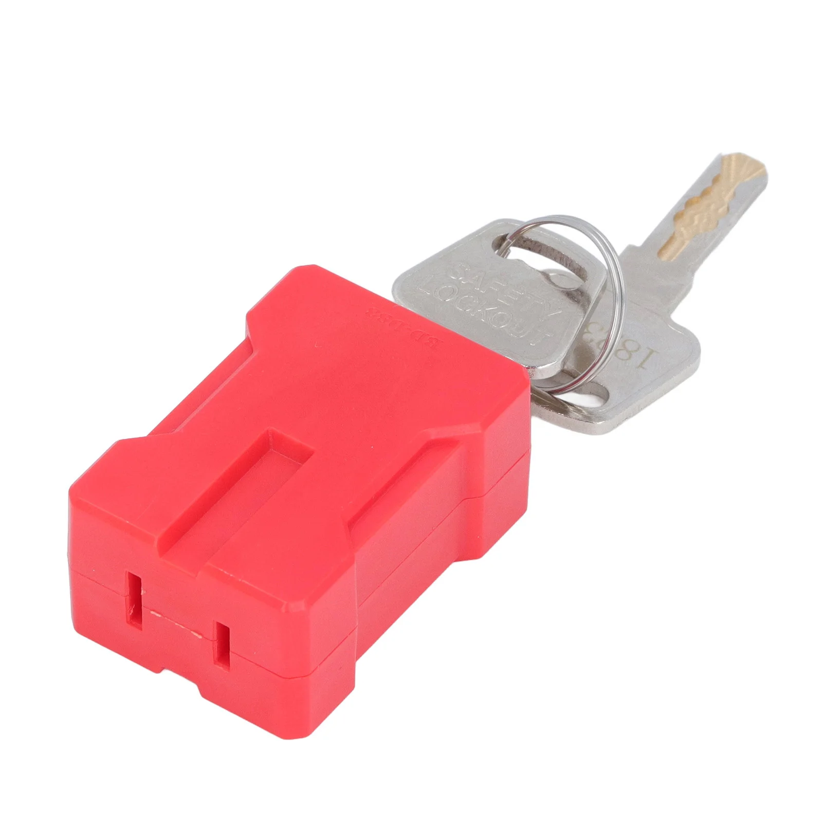 Electrical Safety Lock ABS Plastic Plug Lockout Device High Efficiency Energy Isolation with 2 Keys for Circuit Troubleshooting
