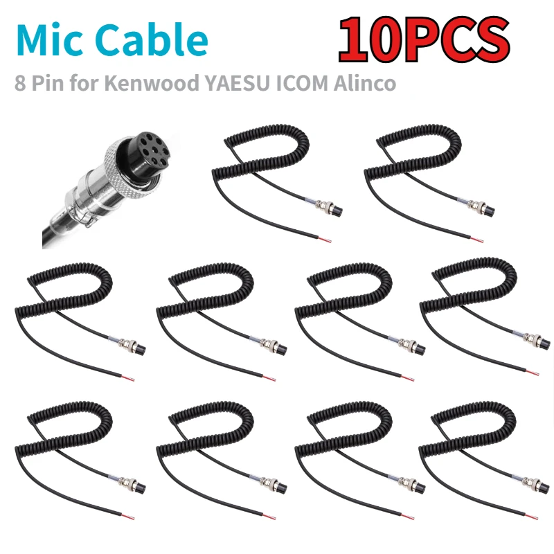 10Pcs 8 Pin Mic Ext…