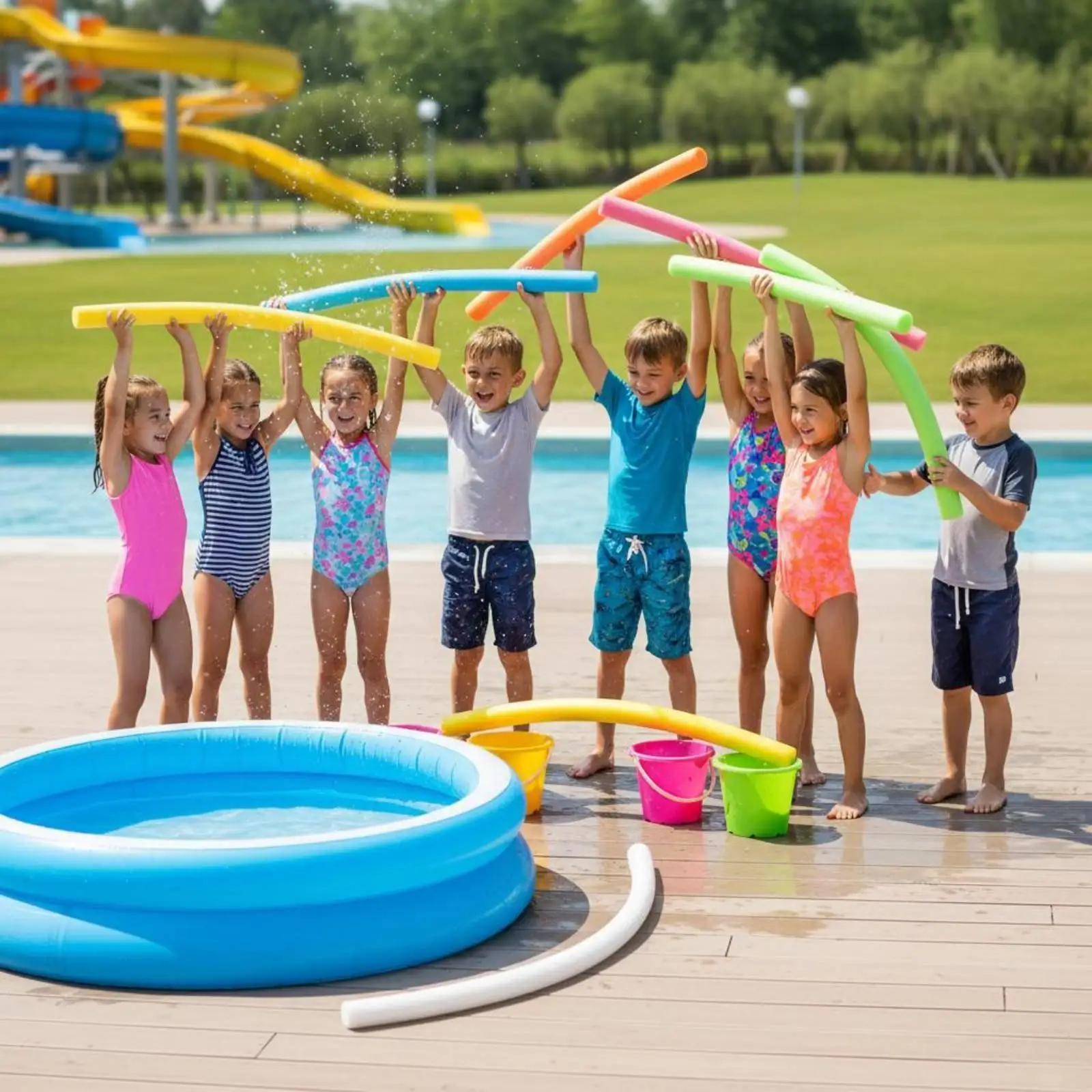 EPE Foam Pool Floatation Rod Versatile Swim Noodle Floating Water Toy for Kids Pool Games and Swimming Training