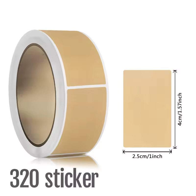 1Roll Kraft Paperblank Can Write Name Self-adhesive Sealing Gift Stickers Home Packaging Seal Labels Rectangle - Image 12
