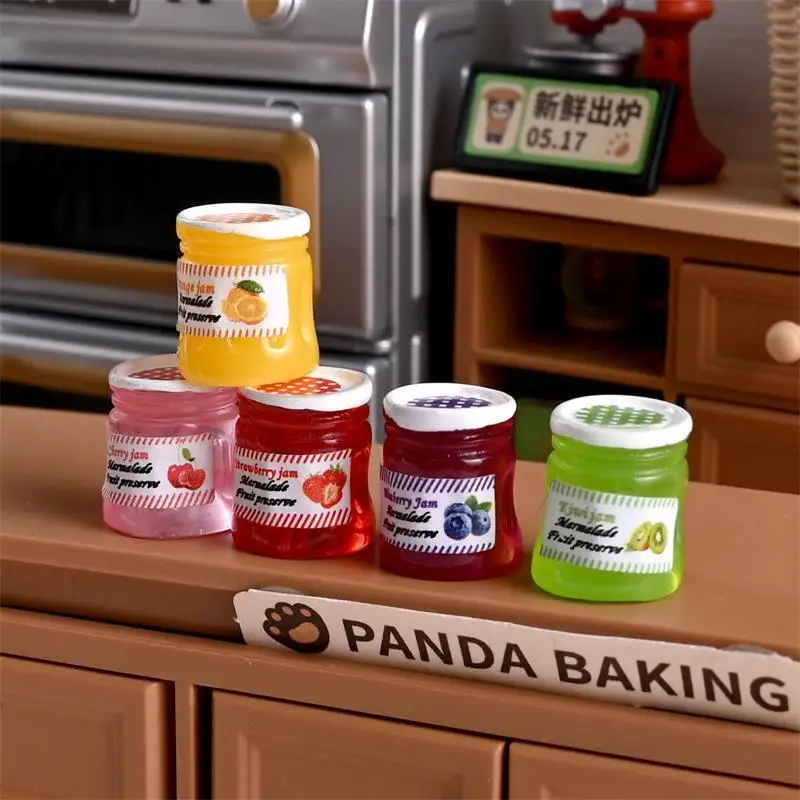 

12 PCS Dollhouse 1:12 Miniature Simulation Jam Jar Model Food Toy Home Ornaments Kids Pretend Toys