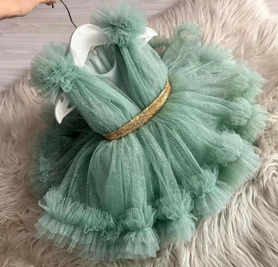 Traje Formal para niñas pequeñas, vestido de princesa para desfile y boda, regalo de cumpleaños para Navidad, novedad