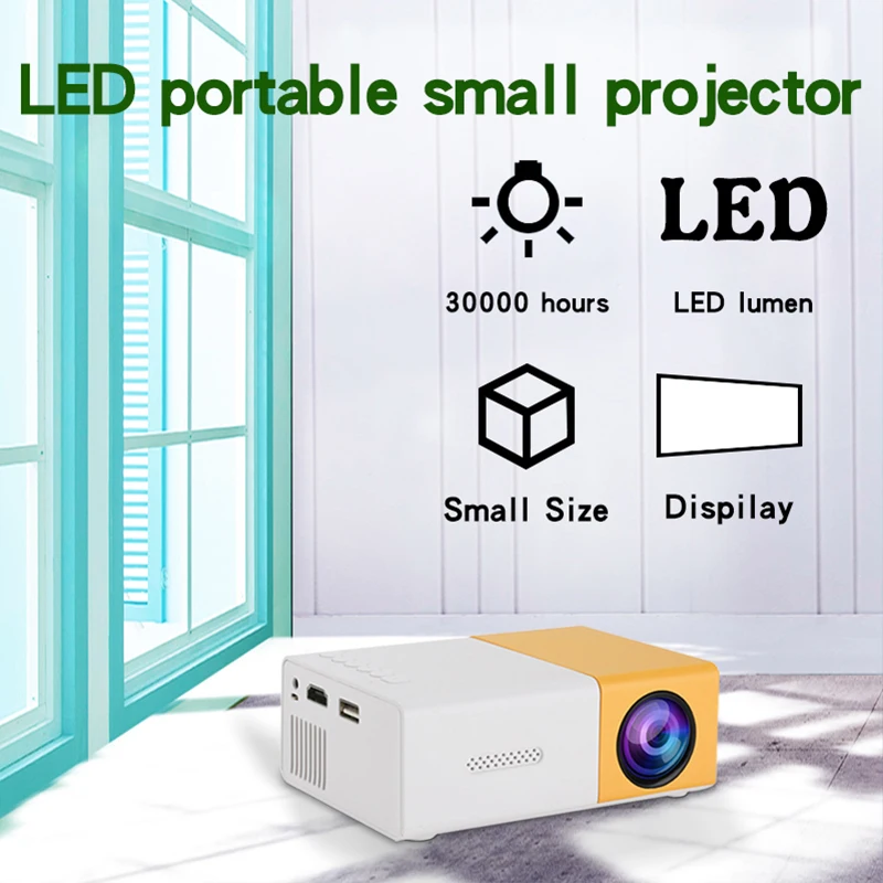 YG300 مناسب لغرفة النوم، والمسكن، وإسقاط الشاشة المتنقلة للطلاب، والمسرح المنزلي، وجهاز عرض 4K، وجهاز عرض منزلي