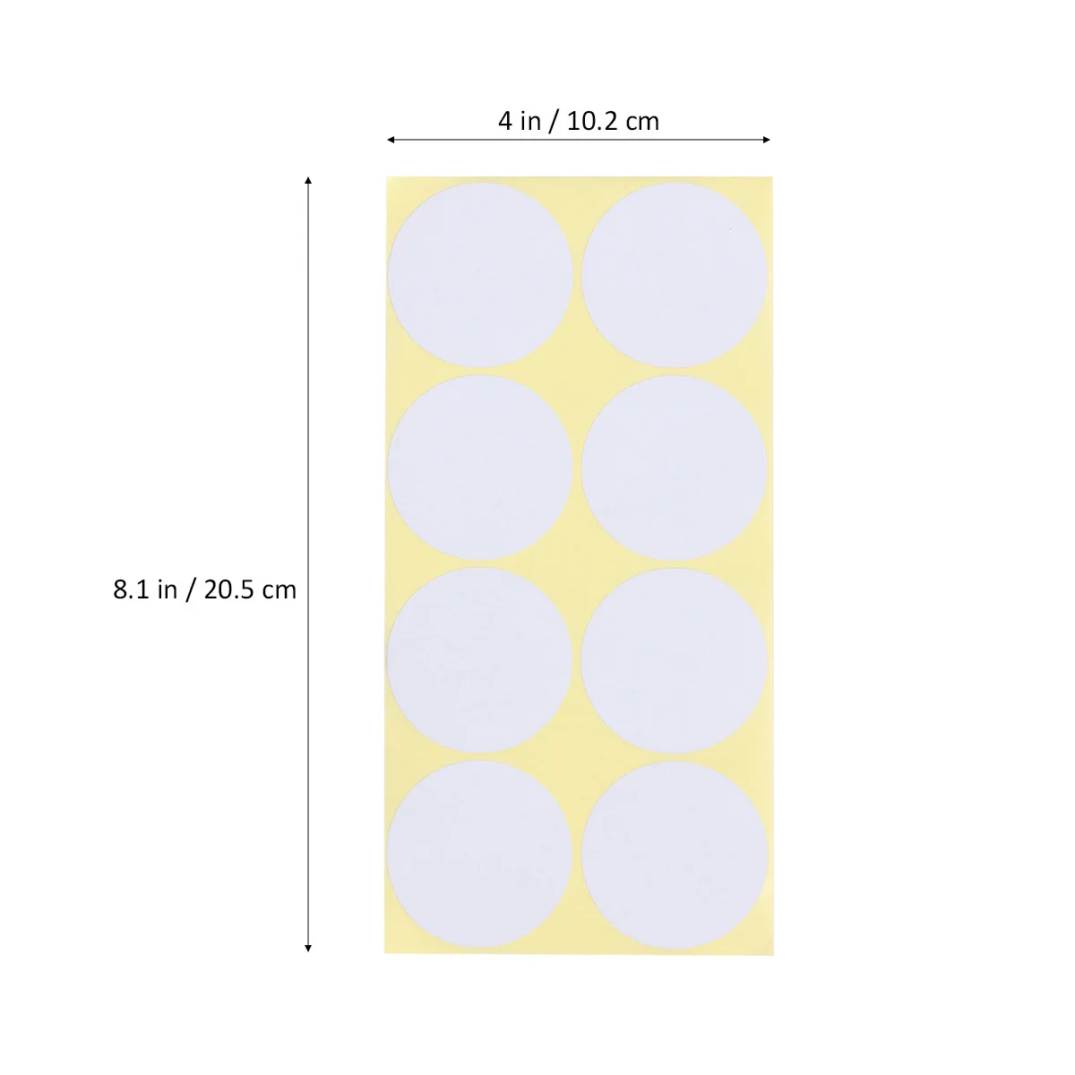 15 Sheets Round Self Adhesive Sticky Label Blank Paper Stickers for Office School Container Bottle Organization