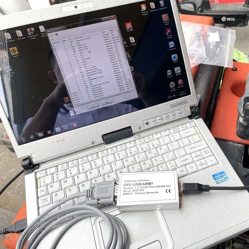 

Ноутбук C2 для Toyota BT вилочный погрузчик Canbox USB диагностический кабель для вилочного погрузчика инструмент CAN интерфейсная коробка Can bus line Program TruckCom