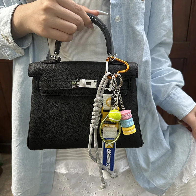 New Fashion Trend Cool Niche Style Love Chain Bag Pendant Accessories Colored Nylon Woven Rope Car Keychain Bag Accessories