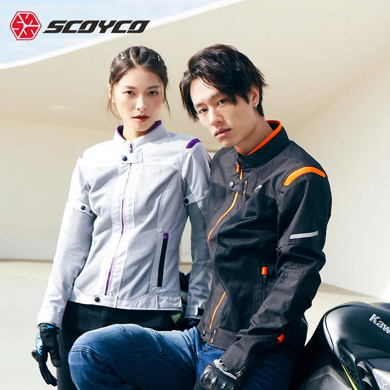 Scoyco Mesh Summer Motorcycle Jacket JK158 Breathable Fall Protection Riding Suit Built-in CE Protective Motorcycle Jacket