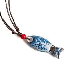Whistle ceramic women's pendants wholesale for women ladies gift necklace retro accessory jewelry #5363