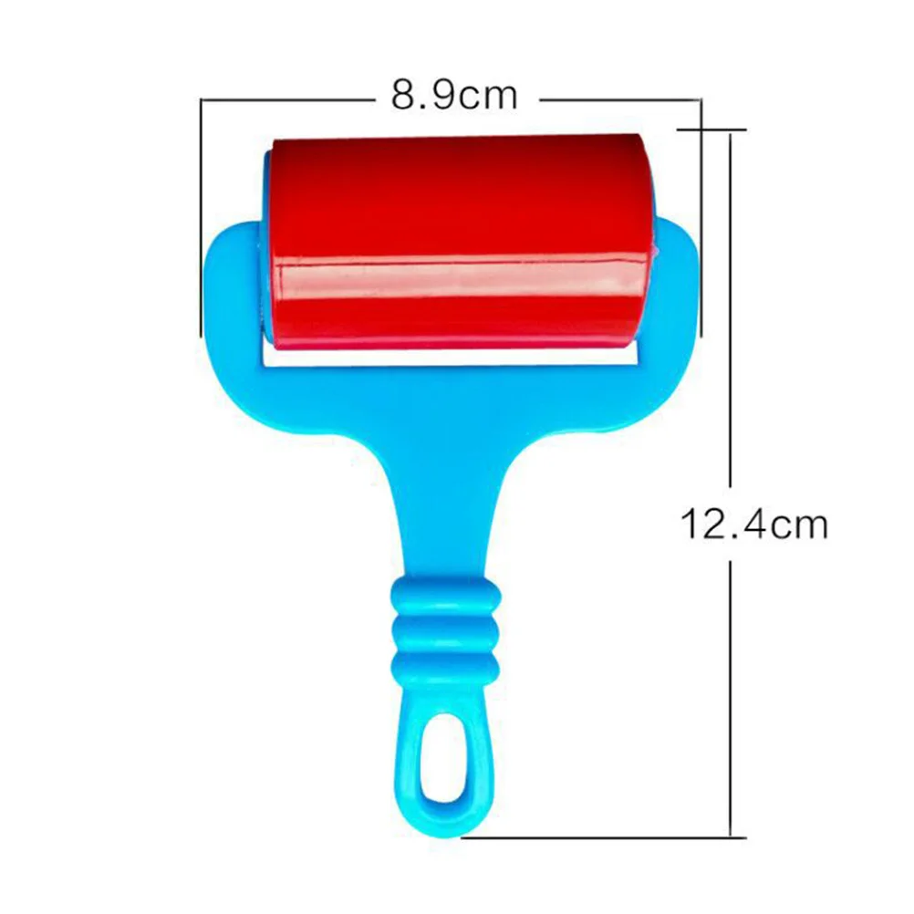 4Pcs Handprint Clay Tool Multifunctional Plastic Roller Colorful Art DIY for Children Improve Creativity and Hands-on Ability