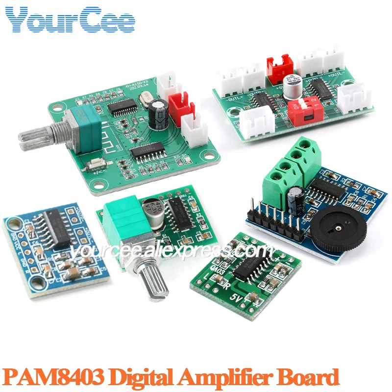 PAM8403 Miniature 2 Channel Micro USB Digital Audio 2*3W Class D Volume Control Switch Stereo Amplifier Board Module DIY