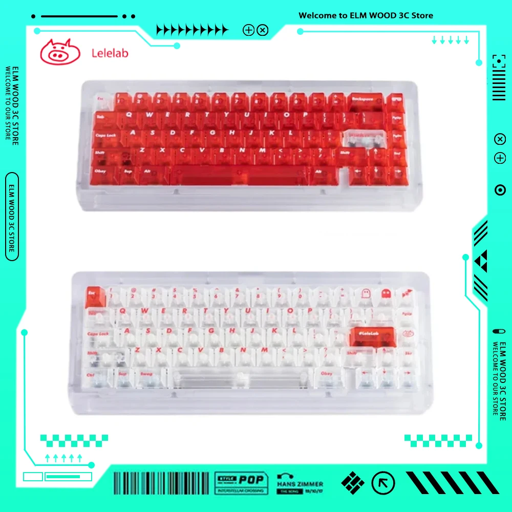 

LeleLab SupSup Keycaps Set ABS Light Transparent Keycap Mechanical Keyboard 137 Keys Relegendables Keycaps Gamer Accessorie Gift