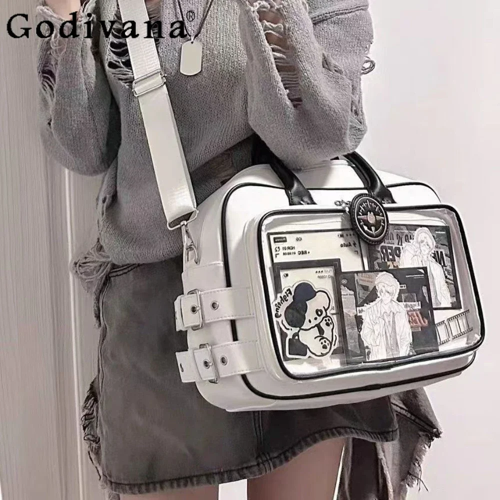 

JK Transparent Itabag Women Handbags Large Capacity Japanese Students Animation Commuting Shoulder Women's Bag