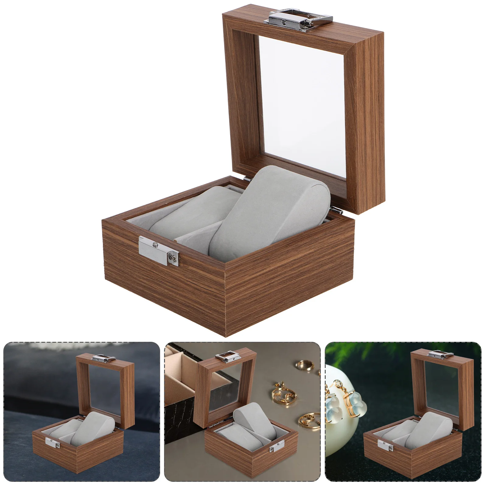 

Wooden Watch Display Box Practical Jewelry Storage Case for Watches Bracelets Rings Storage Organizer Watch Box