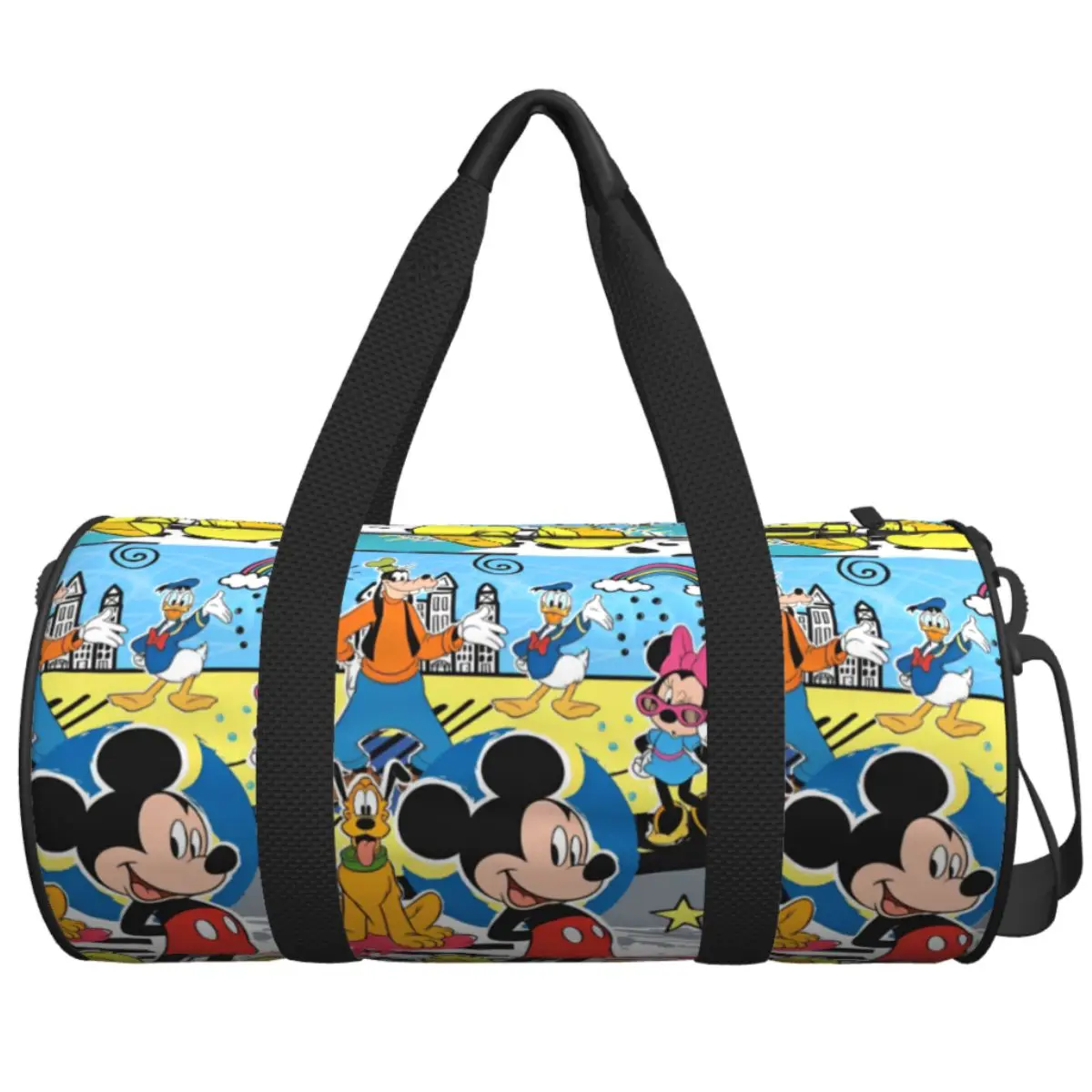 

Mickey Minnie Mouse Travel Bag Cute Cartoon Swimming Sports Bags Large Capacity Vintage Gym Bag Men Custom Outdoor Fitness Bag