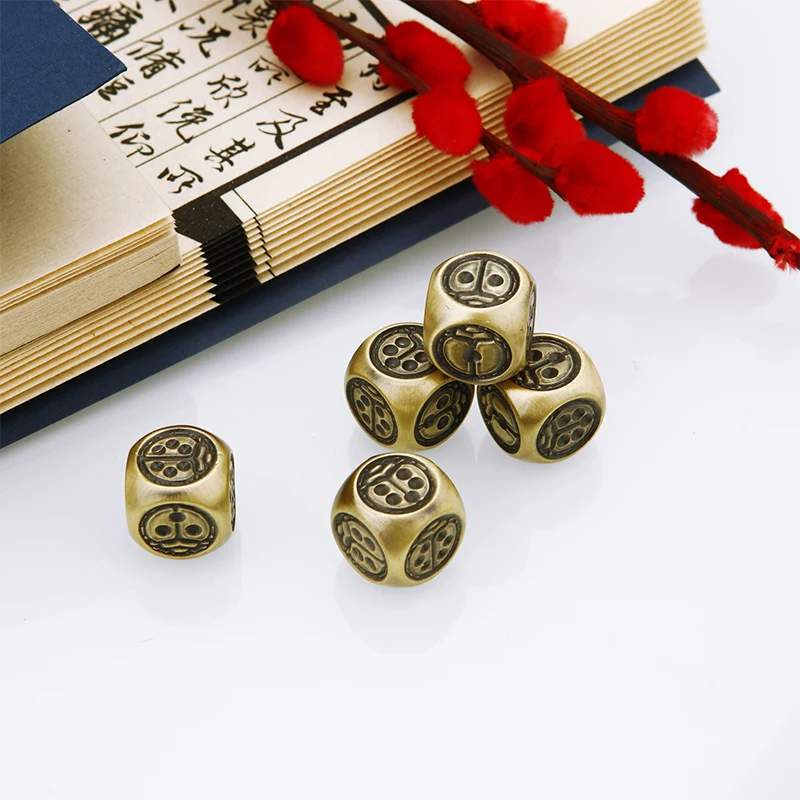 5PCS/1Set Metal Dice Set Beetles Game Dice Six Sided Decider Board Game Acessorios 16mm 3