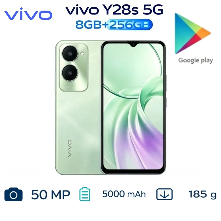 2026 latest Vivo Y28s global edition 5g mobile phone 8+256gb, 6.56 mobile phone screen 50mp pixels, 5000 battery