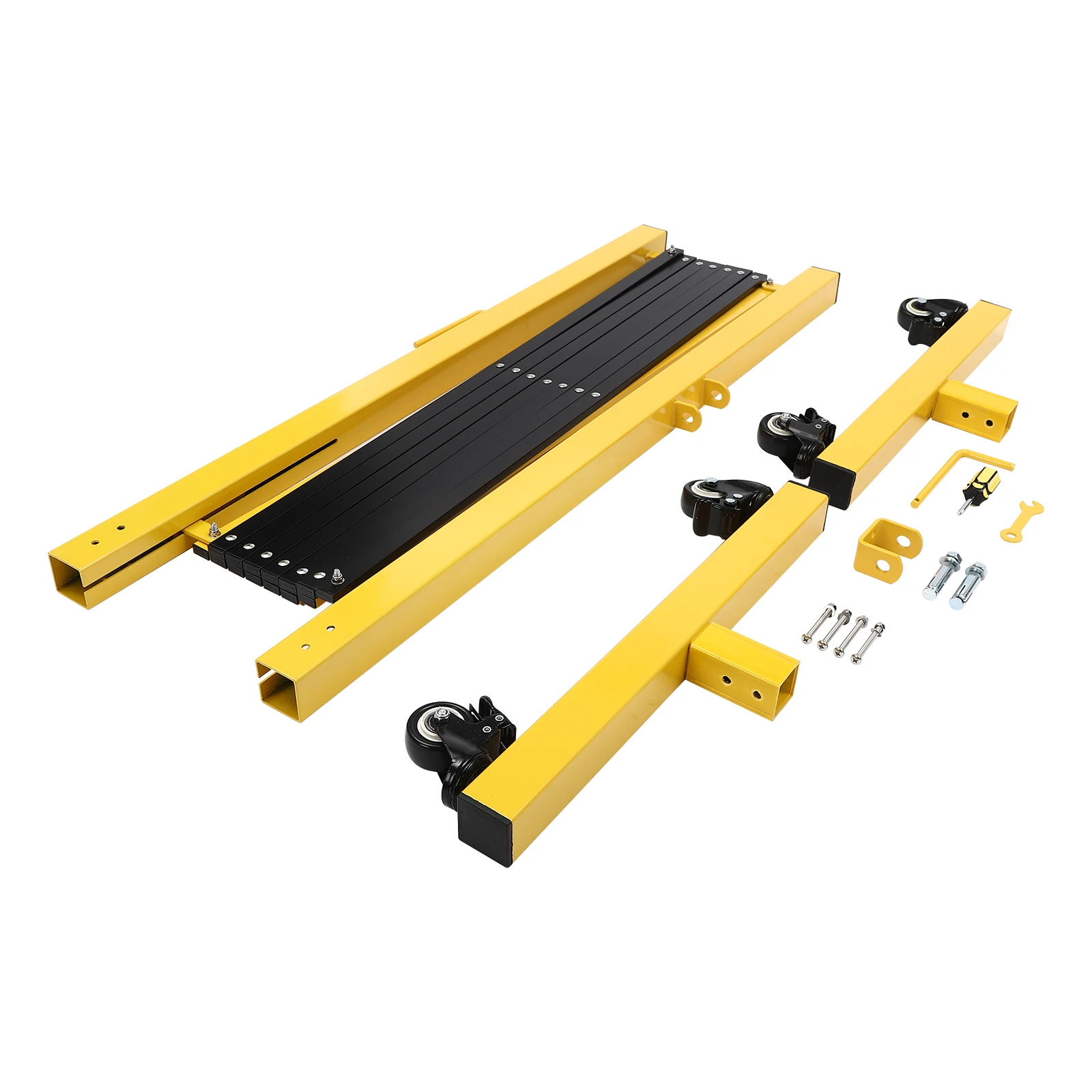 11.5*3.3ft Mobile Barrier Gate, Adjustable Traffic Fence, Foldable Design