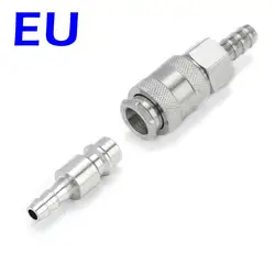 1Set European EU Type Pneumatic Fitting Connector Quick Coupler For Air Compressor Hose Barb Nozzle SH PH 6MM 8MM 10MM