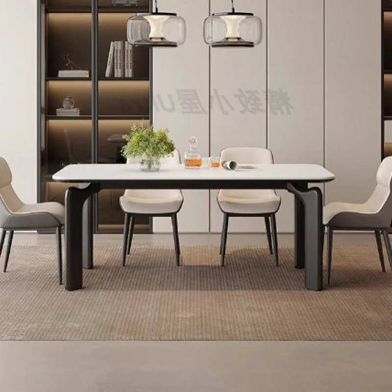 Rectangle Large Size Dining Table Salon Room Decor Save Space Cheap Dining Table Kitchen Mesas De Jantar Postmodern Furniture