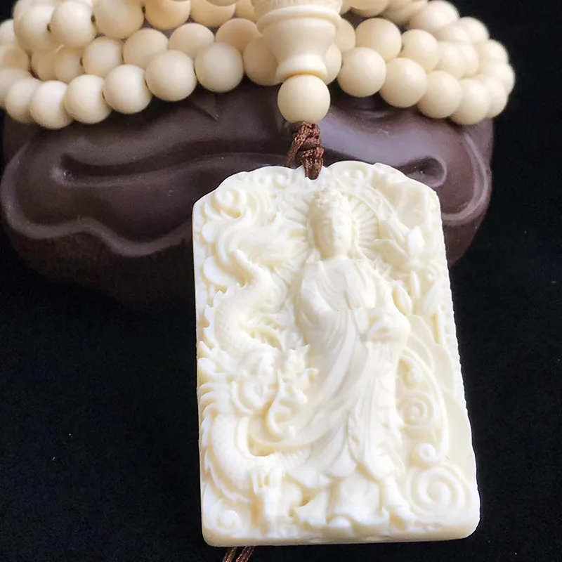 Chinese style ivory fruit beads 108 bracelet necklace with 461 brand royal dragon guanyin brand diaozhuiHigh-grade Jewelry